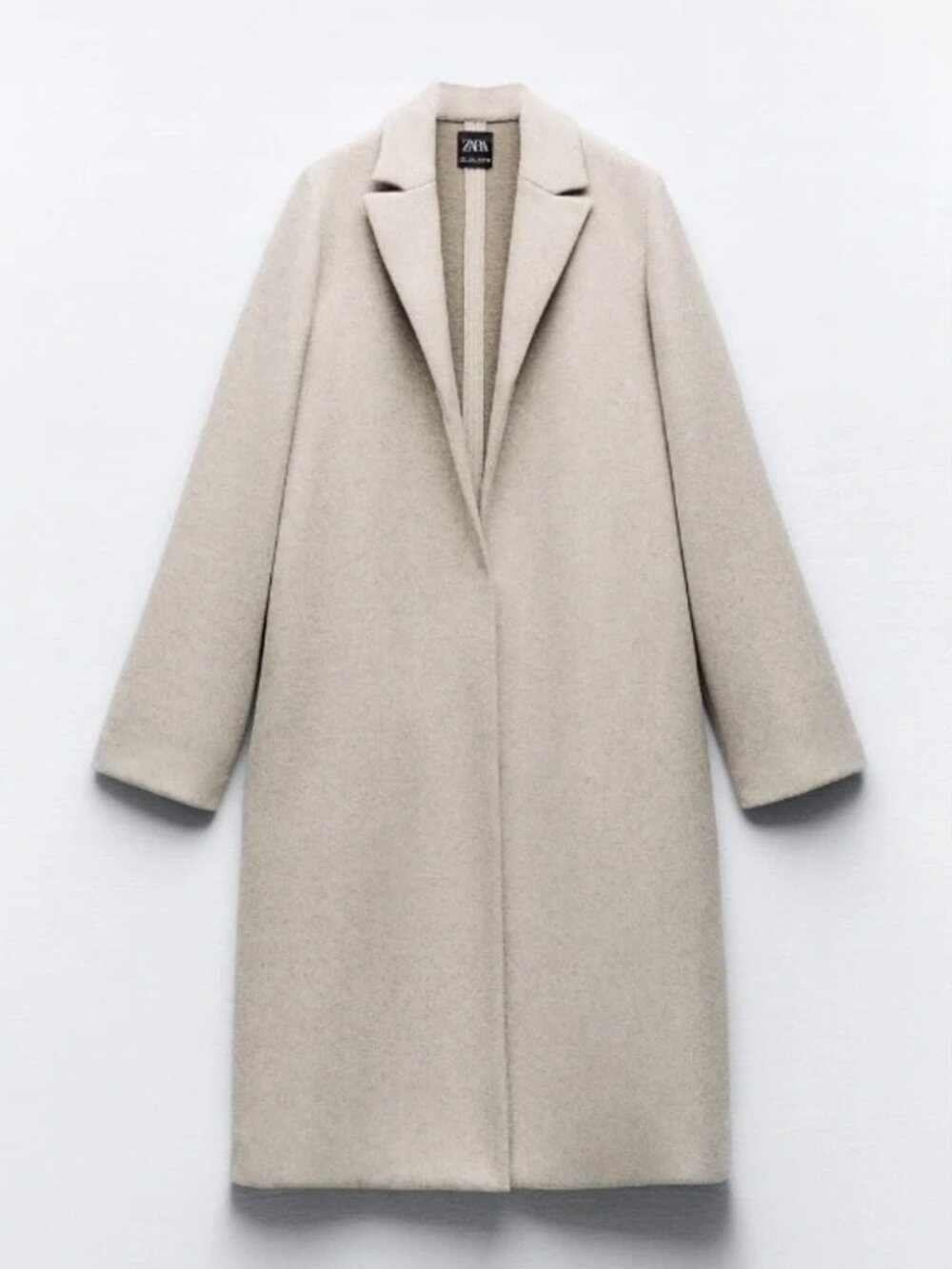 ZARA | Heather Beige Open Front Coat